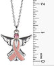 Pink Ribbon Theme Angel Pendant 18" Necklace with 3" Extender by Jewelry Nexus