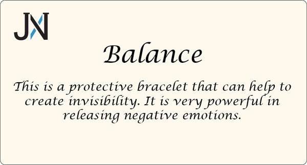 Balance Protective Inspirational Glass Bead Stretch Bracelet by Jewelry Nexus