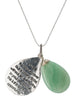 Silver-Tone Luck Green Glass Stone Brings You Good Fortune & Opportunity by Jewelry Nexus