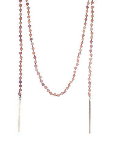 Vintage-Inspired Long Beaded Lariat Wrap Necklace