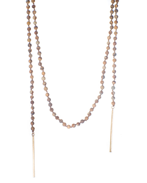 Vintage-Inspired Long Beaded Lariat Wrap Necklace