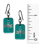 Out of the Blue Hand Painted Sterling Dragonfly Earrings on French Wire