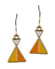 Chevron Theme Tribal Orange & Yellow Gold-tone 18" Necklace Set Earrings by Jewelry Nexus