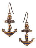 Anchor Fashion Casting Nautical Theme with Crystal Necklace Set Earrings by Jewelry Nexus