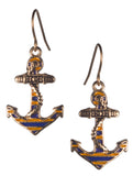 Anchor Fashion Casting Nautical Theme with Crystal Necklace Set Earrings by Jewelry Nexus