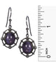 Amethyst Oval Antique Filigree Beaded Dangle Earring over Surgical Steel Earwire by Silver Forest