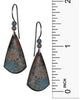 Shoshannah Tear Drop Painted Sparkly Flower Design Dangle Earrings