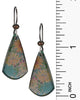 Shoshannah Tear Drop Painted Sparkly Flower Design Dangle Earrings