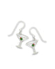 Green Martini Glass with Olive Earrings Made in USA by Sienna Sky si1038