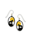 Wolf Howling at Moon Earrings Made in USA by Sienna Sky si1064