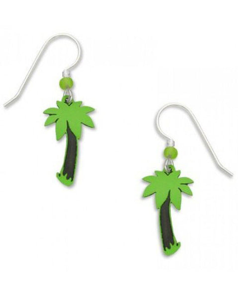 Palm Tree Drop Earrings, Handmade in the USA by Sienna Sky 1117