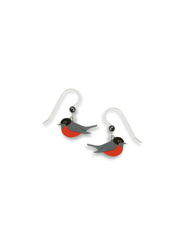 Nuthatch Red breasted Earrings Made in USA by Sienna Sky si1508