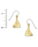 Sailboat Nautical Earrings Gold-tone Plate Made in the USA by Sienna Sky 1125