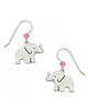 Baby Elephant Earrings with Pink Bead Made in the USA by Sienna Sky 1218
