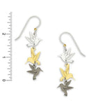 Hummingbirds Dangle Earrings Gold-tone Plate Made in the USA by Sienna Sky 1265