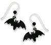 Halloween Flying Black Bat Earrings by Sienna Sky