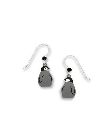 Baby Penguin Dangle Earrings Handmade in USA by Sienna Sky 1392
