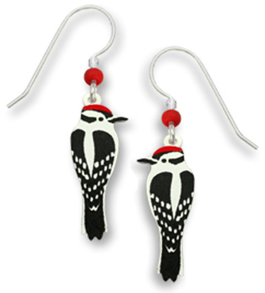 Downy Woodpecker Earrings Made in the USA by Sienna Sky 1413