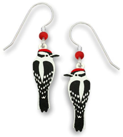 Downy Woodpecker Earrings Made in the USA by Sienna Sky 1413