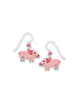 Pink Piggy Pig Dangle Earrings Made in USA by Sienna Sky 1423