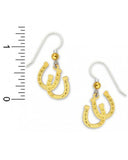 Sienna Sky Gold-tone Plated Lucky Horseshoes Dangle Earrings 1443