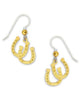 Sienna Sky Gold-tone Plated Lucky Horseshoes Dangle Earrings 1443