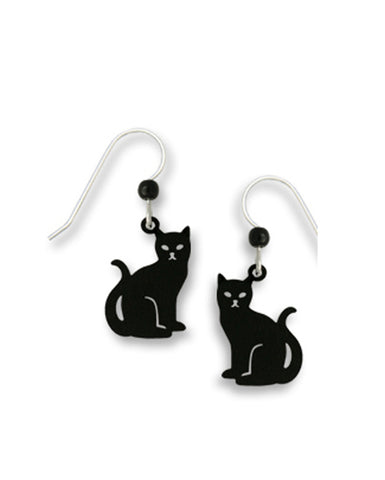 Nikki Black Cat Dangle Earrings Made in USA by Sienna Sky 1588