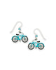 Vintage Style Blue Aqua Bicycle Earrings Made in USA by Sienna Sky 1596