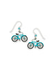 Vintage Style Blue Aqua Bicycle Earrings Made in USA by Sienna Sky 1596