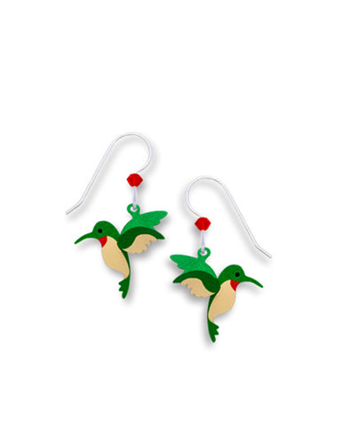 Folded Hummingbird Earrings Made in USA by Sienna Sky si1605