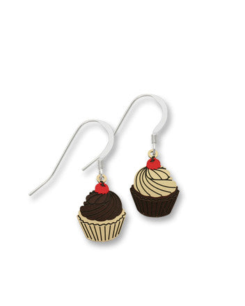 Cupcakes with Icing & Cherry Earrings, Handmade in USA by Sienna Sky si1641