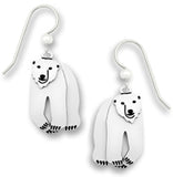 White Polar Bear Earrings with Movement Made in the USA by Sienna Sky 1668