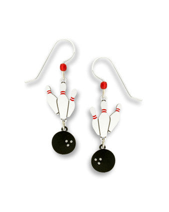 Bowling Pins & Bowling Ball Earrings, Handmade in USA by Sienna Sky si1738