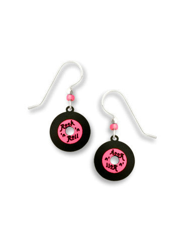 Rock'n Roll 45 Earrings, Handmade in USA by Sienna Sky si1739