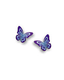 Purple Butterfly Folded Post Earrings Made in USA by Sienna Sky si1744