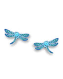 Dragonfly Blue with Jewel Post Earrings Made in USA by Sienna Sky si1752