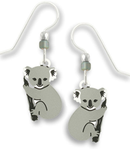 Koala Bear on Tree Earrings Made in the USA by Sienna Sky 1757