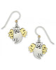 Sasha Angel Gold-tone Silver-tone Cat Dangle Earrings Made in USA by Sienna Sky 755