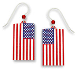 America Flag Patriotic Drop Earrings Made in the USA by Sienna Sky 907