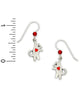 Red Heart "Arnie" Hanging Cat Dangle Earrings Made in the USA by Sienna Sky 977