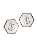 Nautical Theme Anchor Pendant Necklace Set with Stud Earrings by Jewelry Nexus